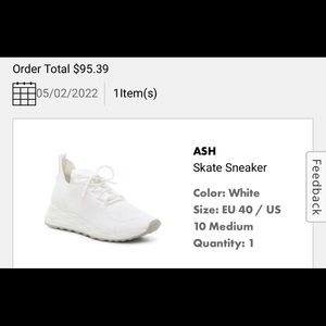 ASH Skate Sneaker - size 10 - worn once